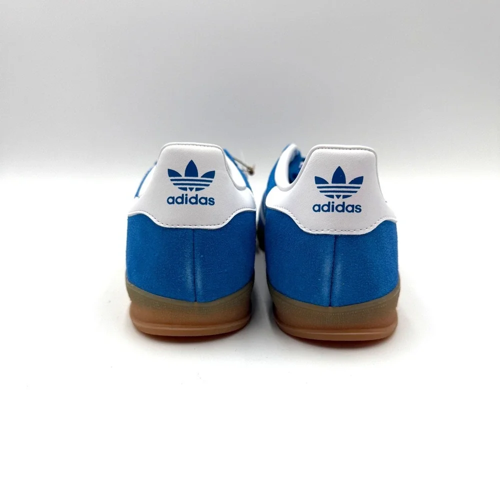 Adidas Originals Men's Size 13 Gazelle Indoor "Blue Bird" White Gum JI2061 NEW - Picture 4 of 7